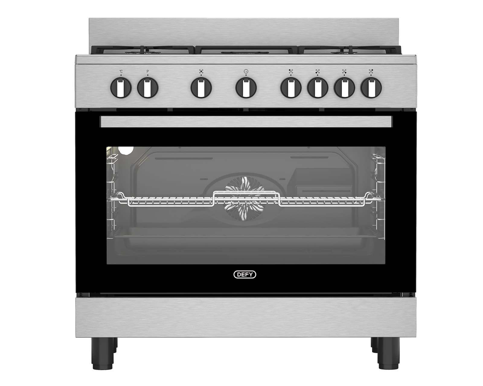 DEFY DGS90GEIX 90cm Inox Gas Electric Range Cooker Thermofan+