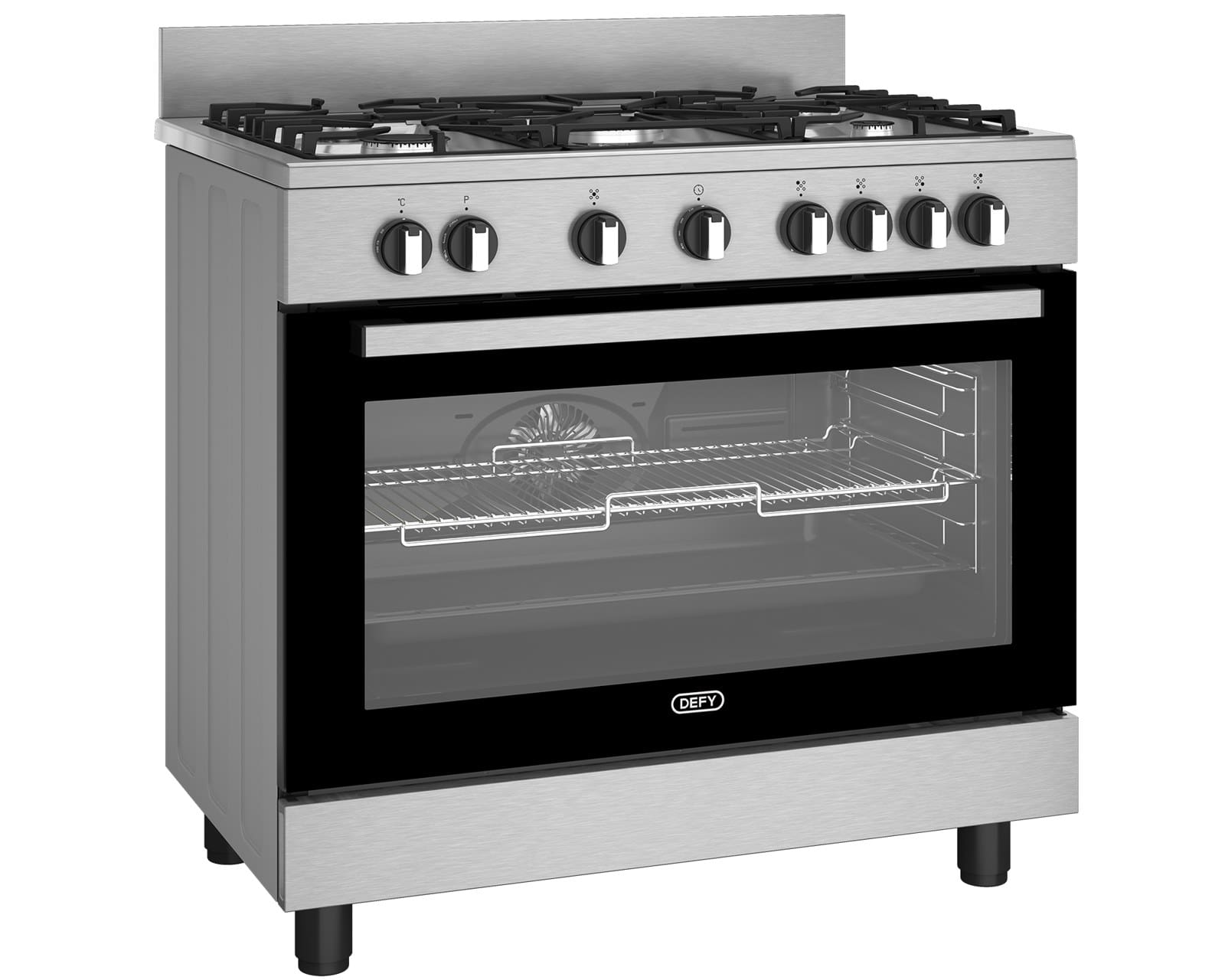 DEFY DGS90GEIX 90cm Inox Gas Electric Range Cooker Thermofan+ - Image 2