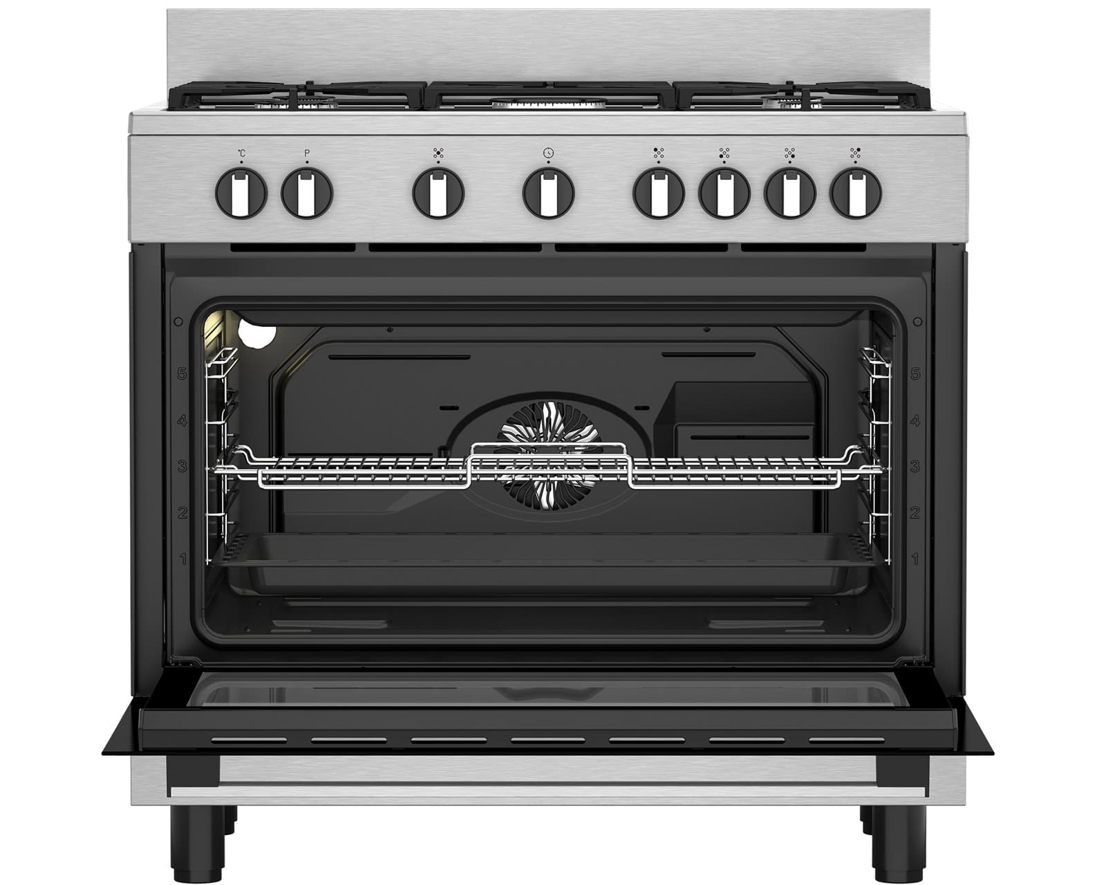 DEFY DGS90GEIX 90cm Inox Gas Electric Range Cooker Thermofan+ - Image 8