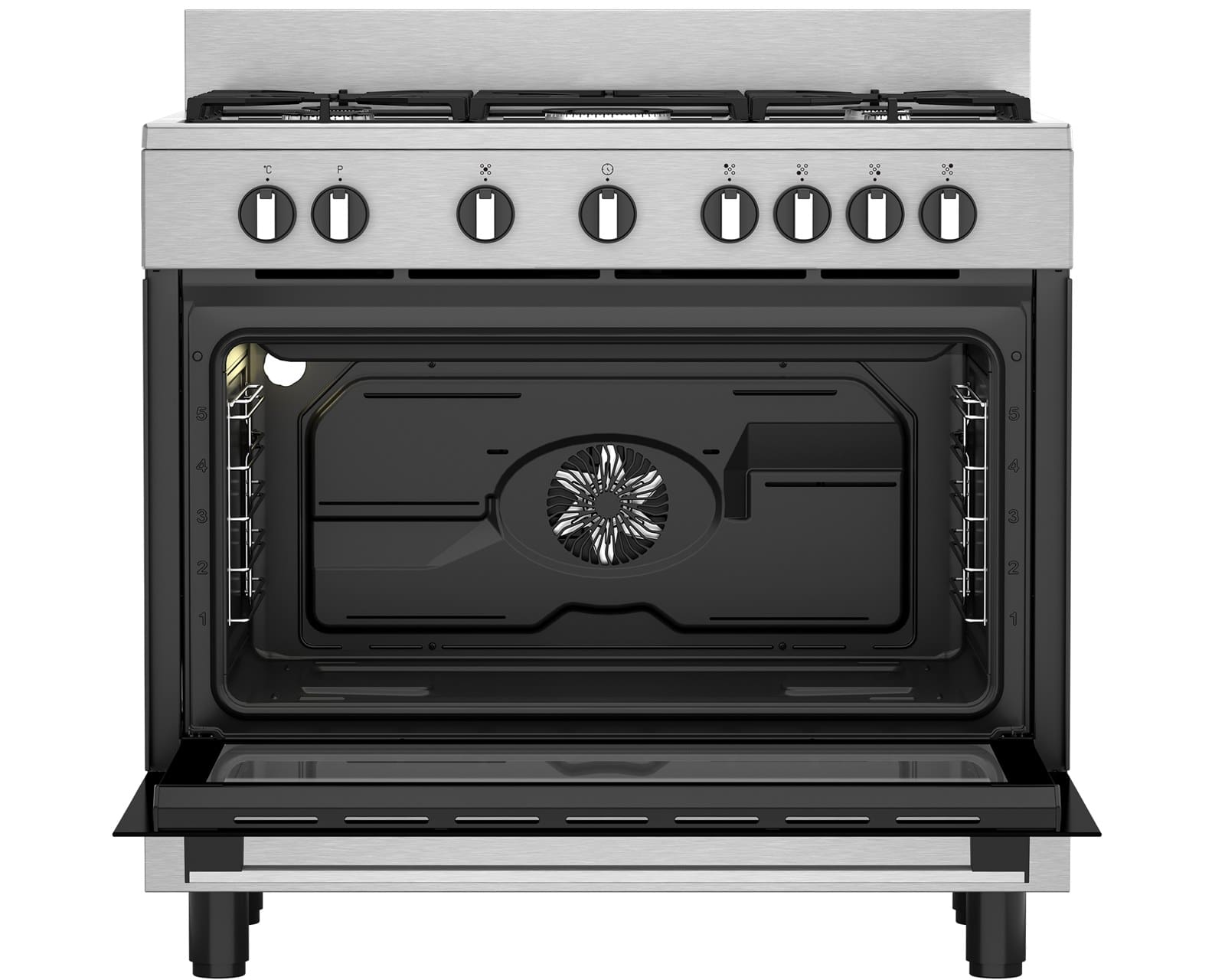DEFY DGS90GEIX 90cm Inox Gas Electric Range Cooker Thermofan+ - Image 9