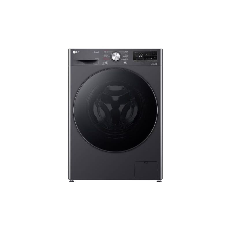 LG F2V5FRPYJ.AMBQESA 9/5kg Front Loader Washer Dryer Combo with AI DD™ & Steam in Middle Black Finish