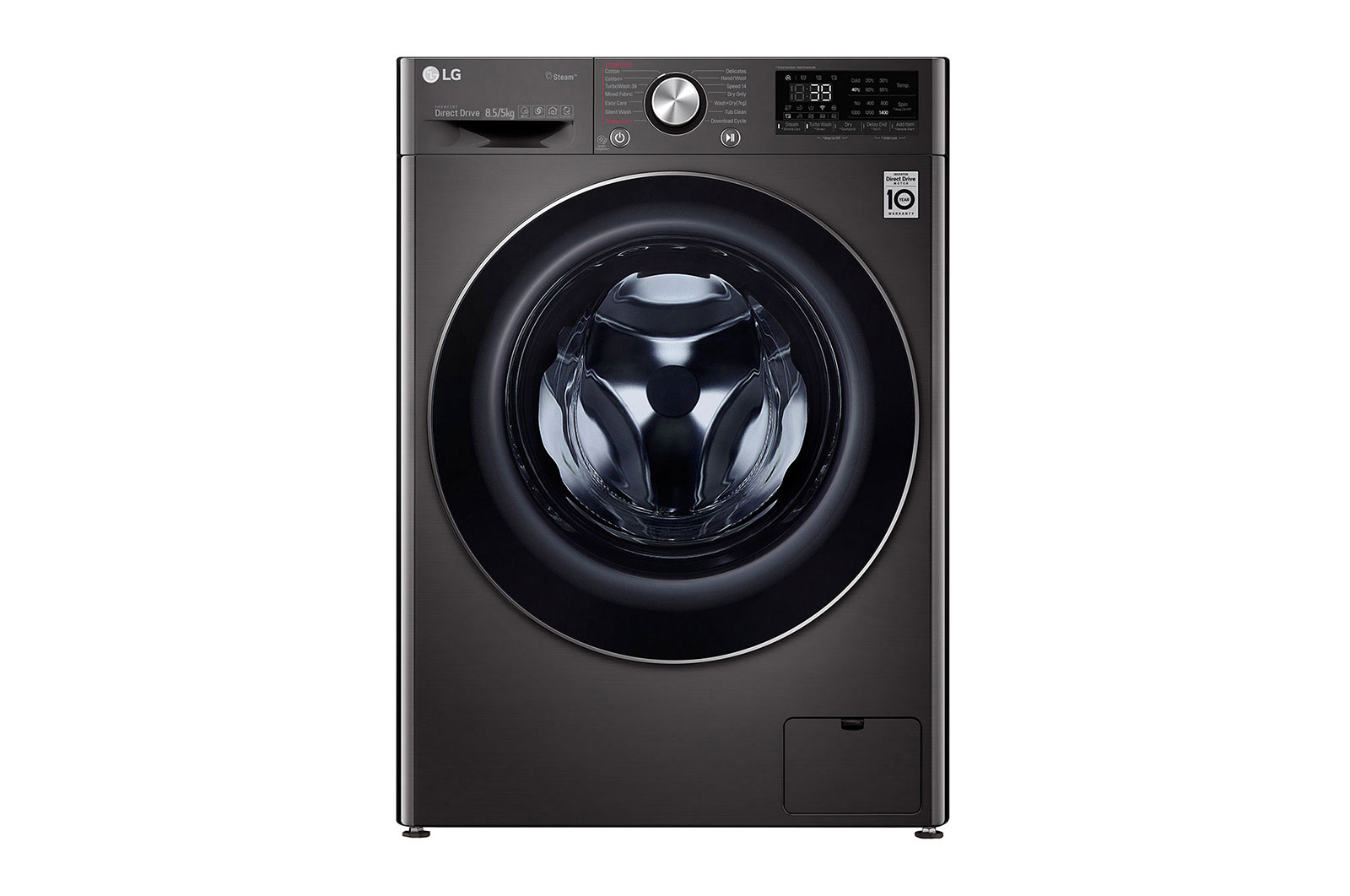 LG F2V9GCP2E 8.5/5KG Black Stainless Steel Washer Dryer Combo