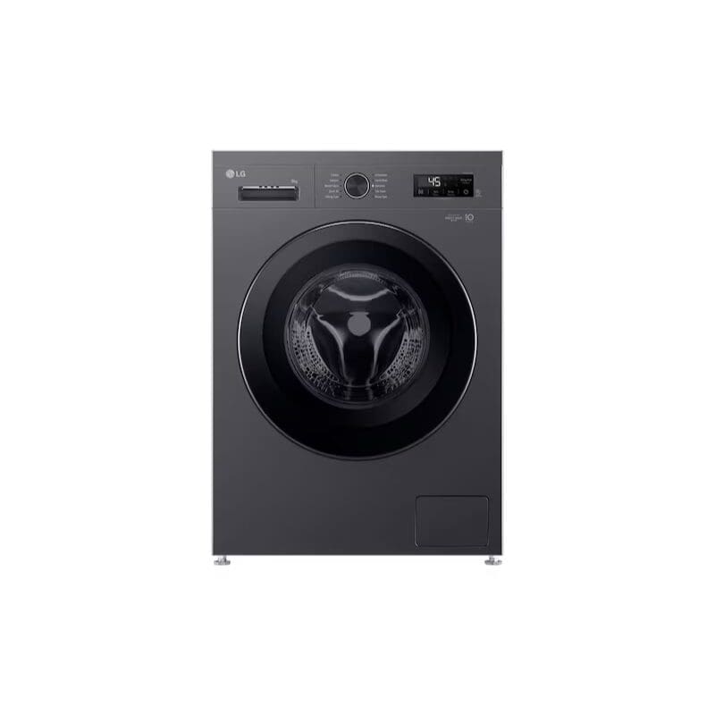 LG F4Y2VYPYJ.AMBQESA 9kg Front Loader Washing Machine in Middle Black Finish