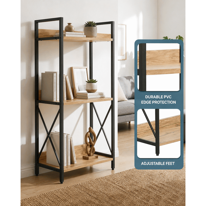 Everfurn Scandanavian Bookcase Small - Image 2