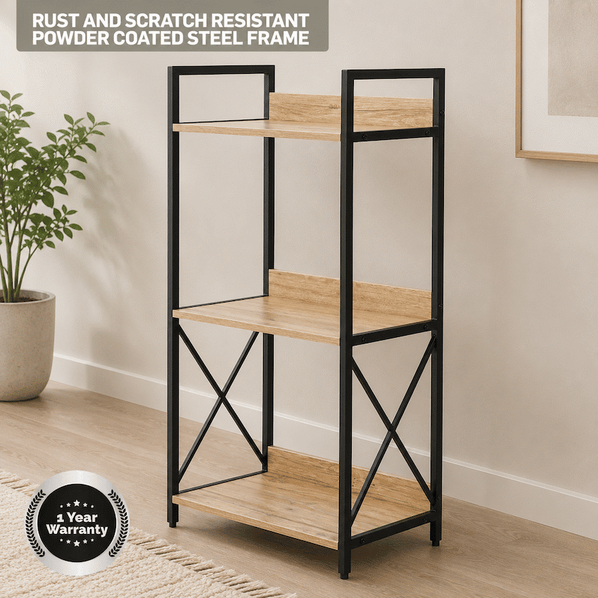 Everfurn Scandanavian Bookcase Small - Image 3