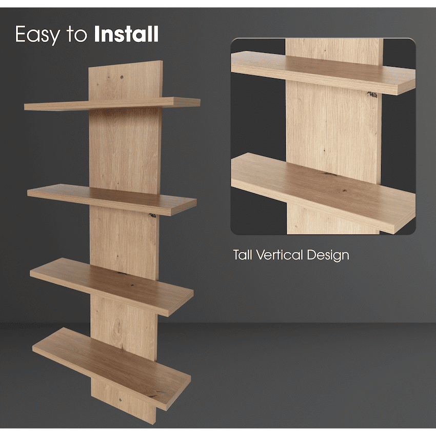 Everfurn Alex 4 Tier Wall Shelf - Image 2