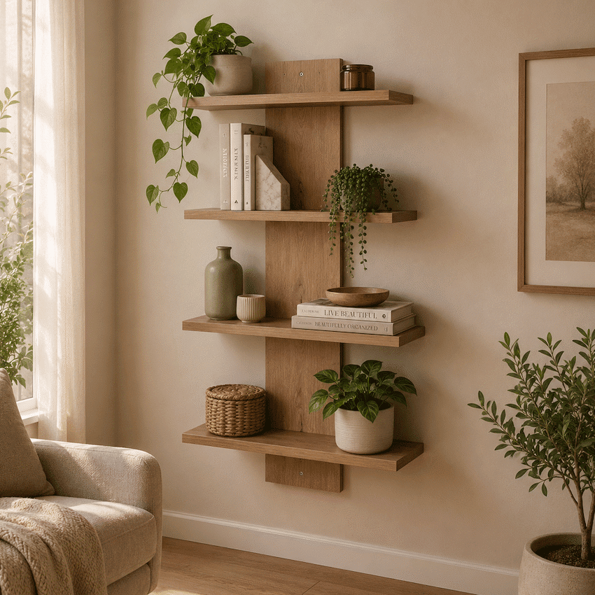 Everfurn Alex 4 Tier Wall Shelf - Image 4