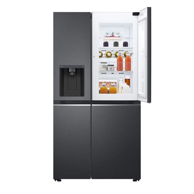 LG GC-J257SQ2W.AMCQESA 617L Door-in-Door Non Plumbed Side by Side Fridge with Uvnano™ Ice & Water Dispenser in Black Finish