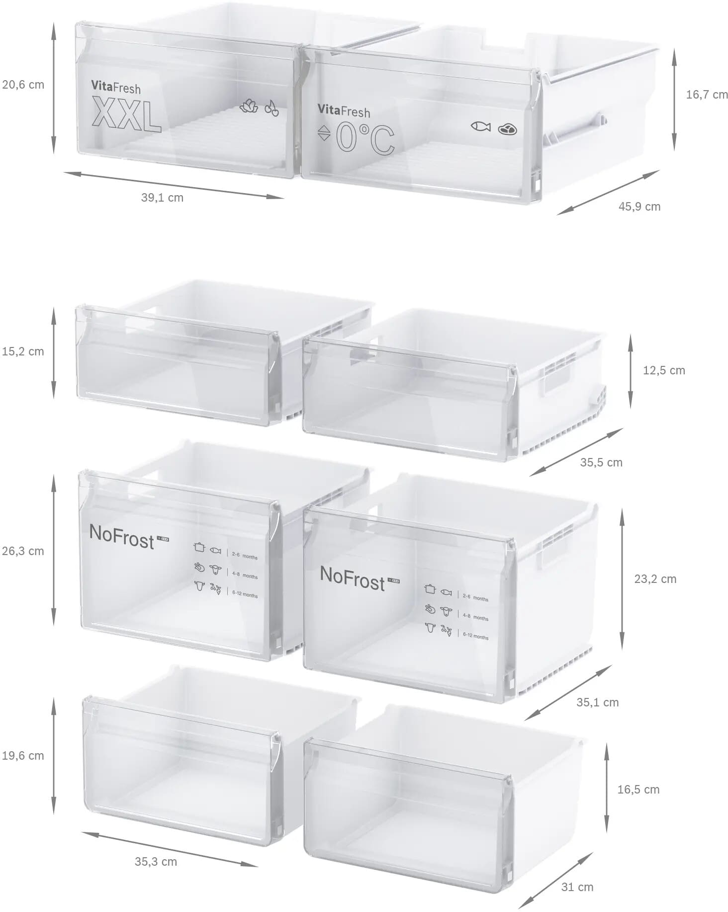 Bosch KFN96VPEA Series 4 Brushed Steel French Door Fridge Freezer - Image 8