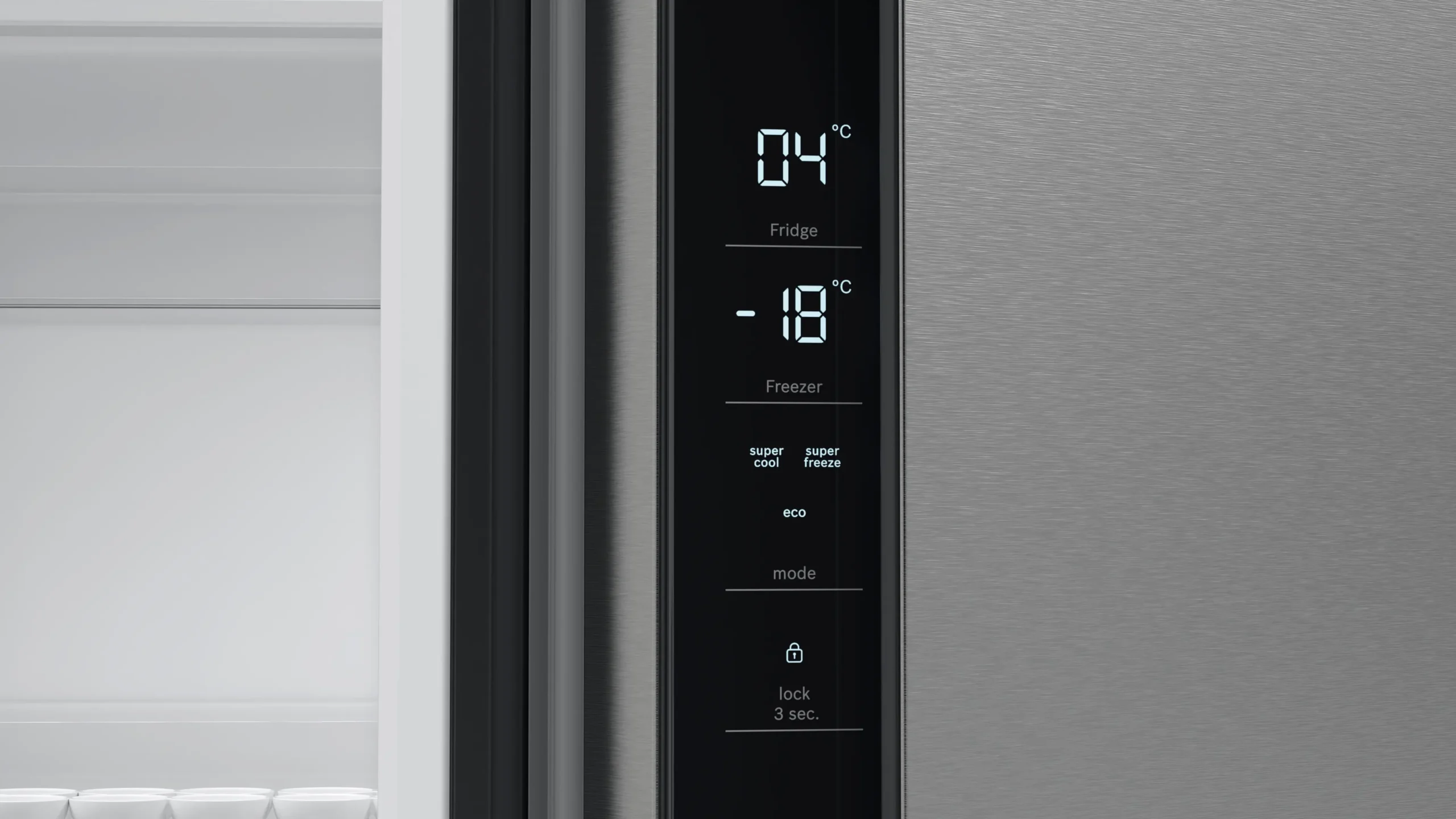 Bosch KFN96VPEA Series 4 Brushed Steel French Door Fridge Freezer - Image 4