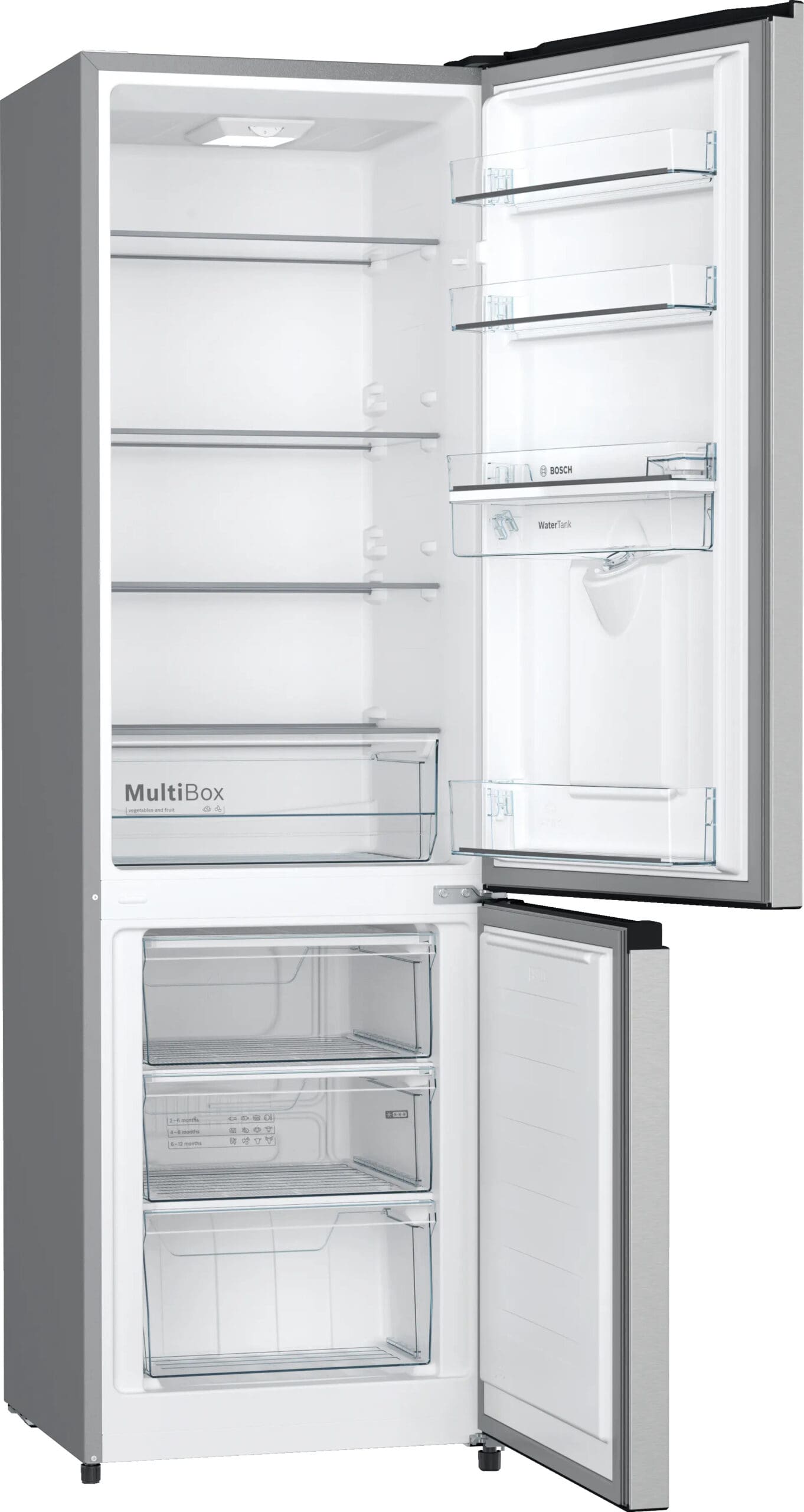 Bosch KGW33NL1AZ Serie 2 264L Inox Auto-Defrost Fridge-Freezer with Water Dispenser - Image 2