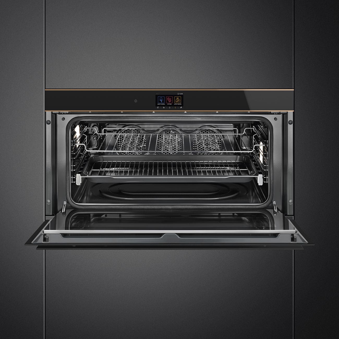 Smeg SFPR9604TNR 900mm 100lt Touch Display Pyrolitic Clean Built In Oven - Image 5