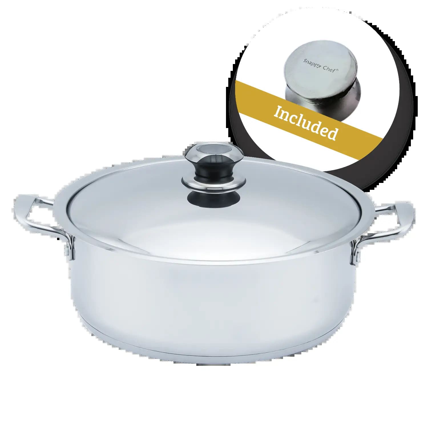 Snappy Chef 8L Deluxe Stainless Steel Casserole