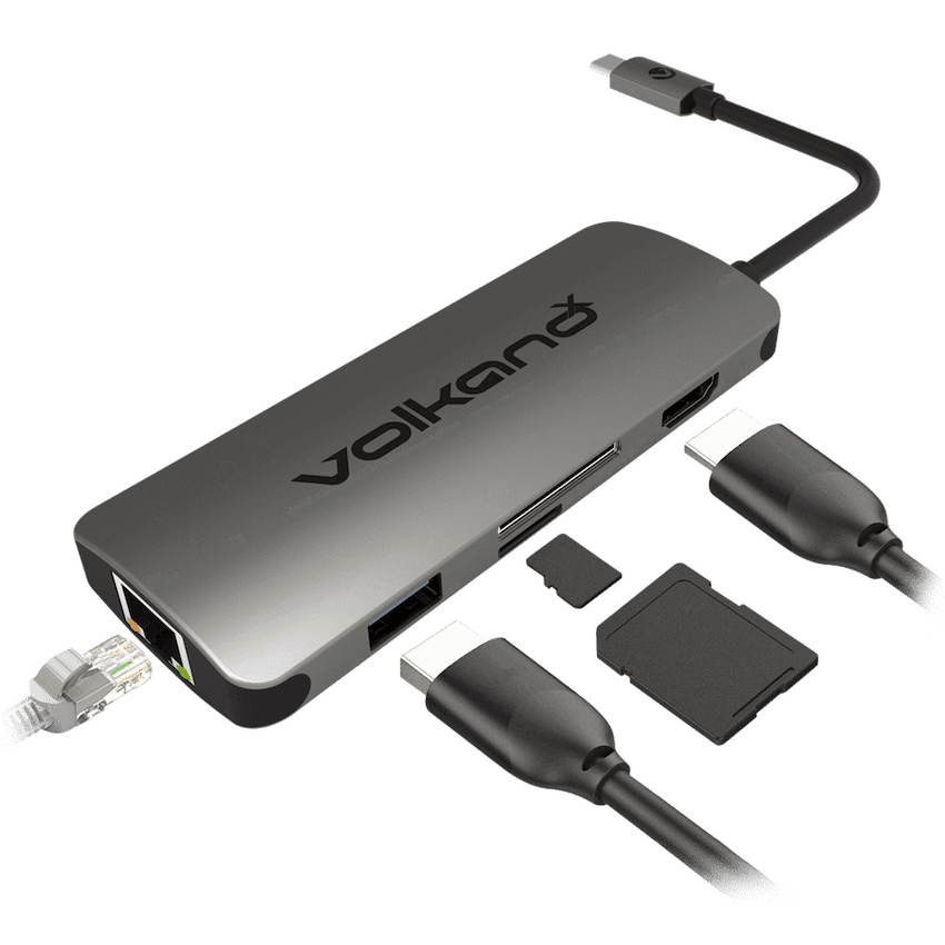 VolkanoX Core Dock series USB Type C Dock - HDMI + USB 3.0 + LAN + Card Reader + PD