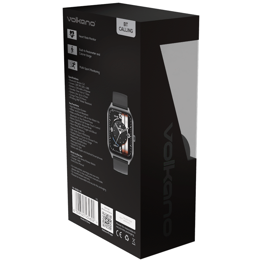 Volkano Life Series Smart Watches - Black - Image 2