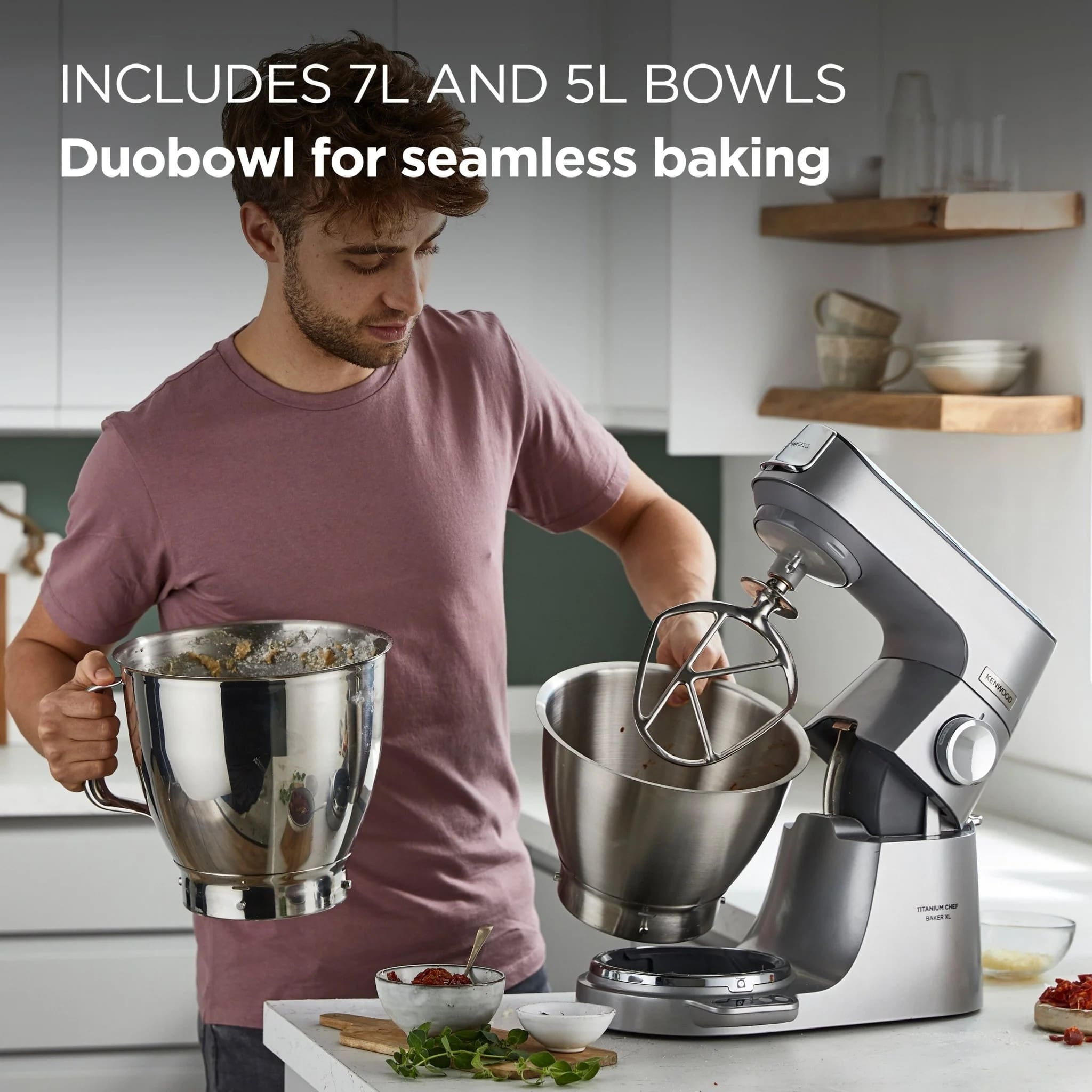 Kenwood KVL85.004SI Titanium Chef Baker XL Silver Stand Mixer - Image 9