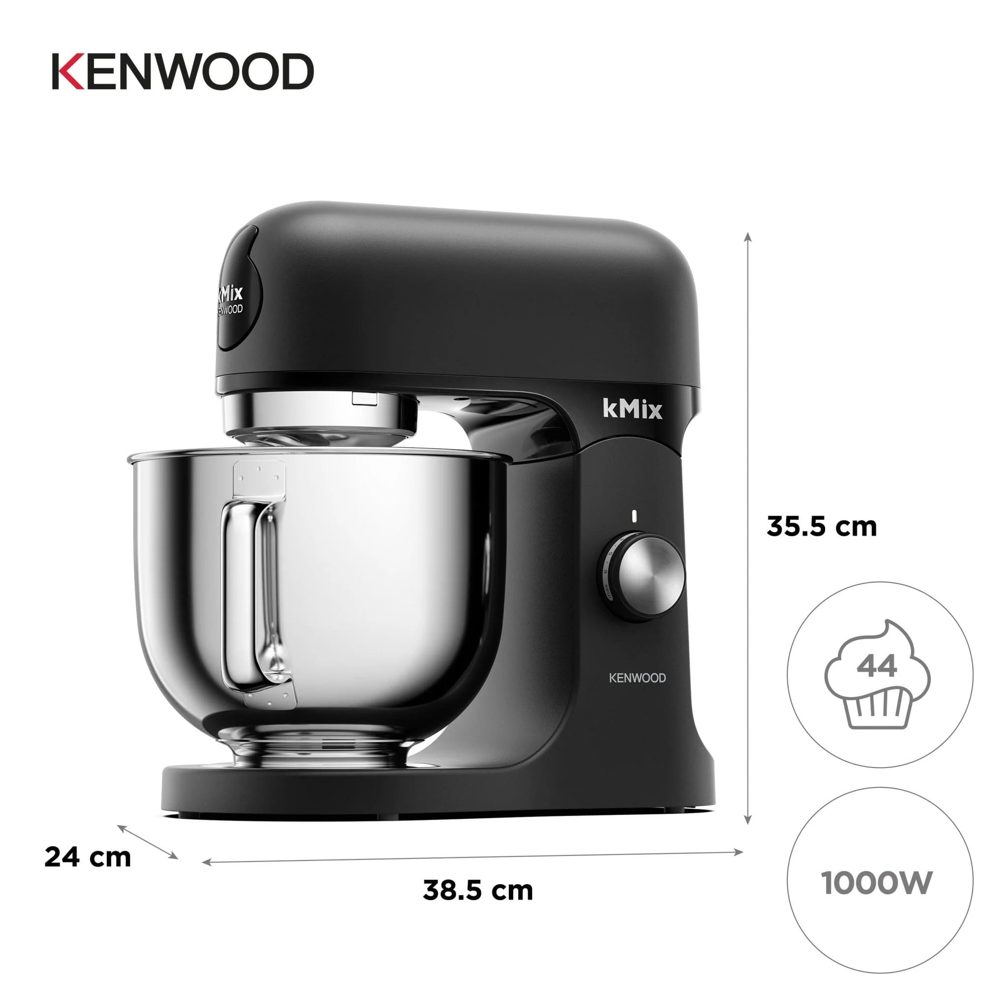 Kenwood ZA0W20011524 kMix Stand Mixer Matt Black - Image 3