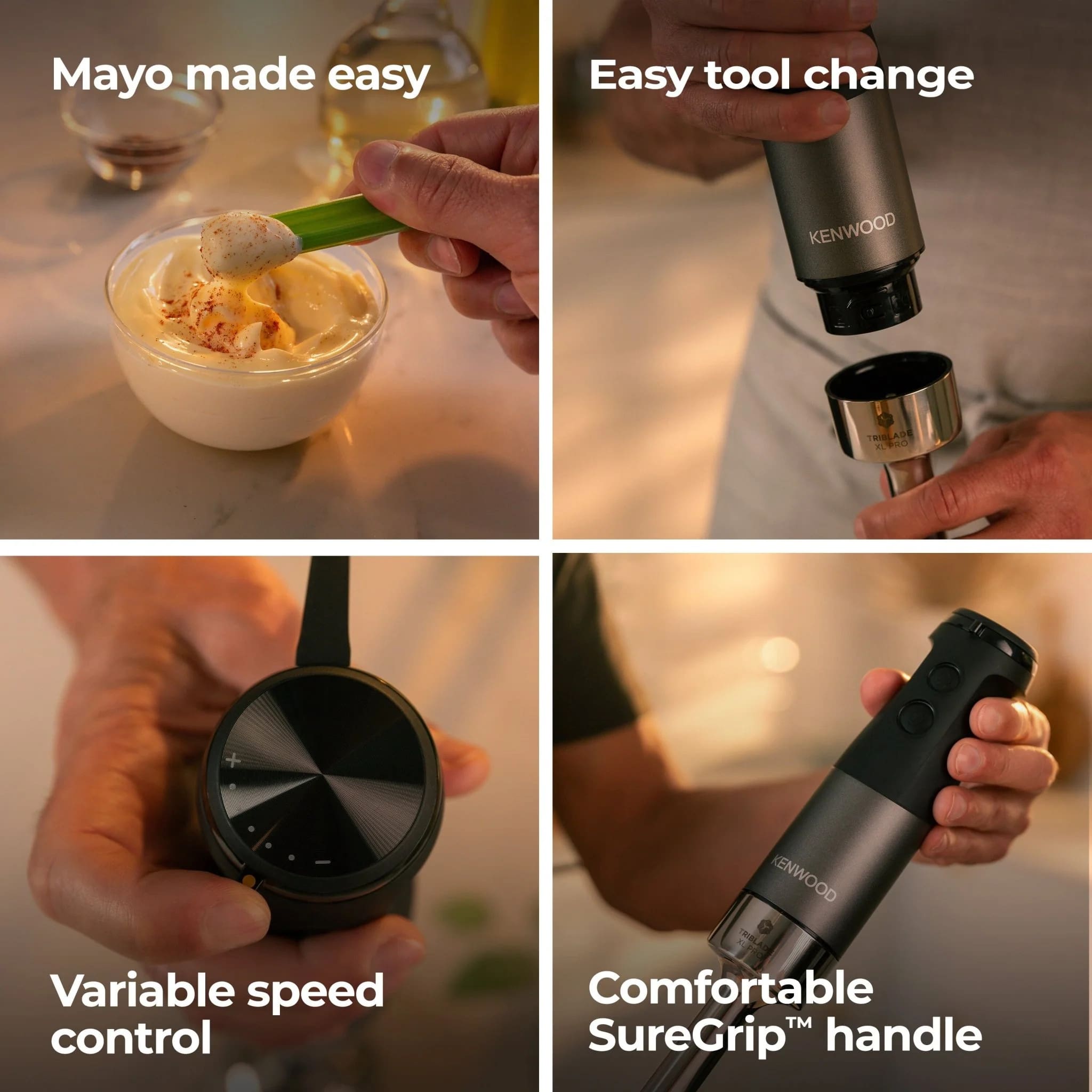 Kenwood HBM80.327BK Triblade XL Pro Hand Blender & Accessories 1200W - Image 6