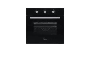 Midea 65M60M1 67L built-in electric oven, front view with door closed