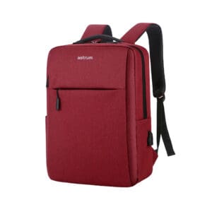 Astrum A21120-N Red/Black 15-Inch Oxford Notebook Backpack With USB