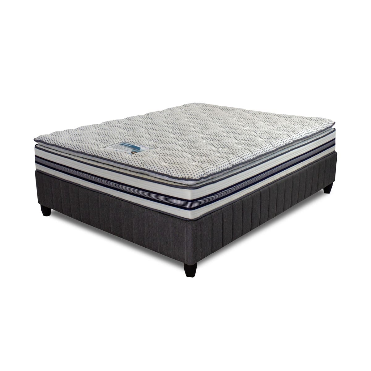 Cloud Nine Chateau natural latex pillow top mattress bed set