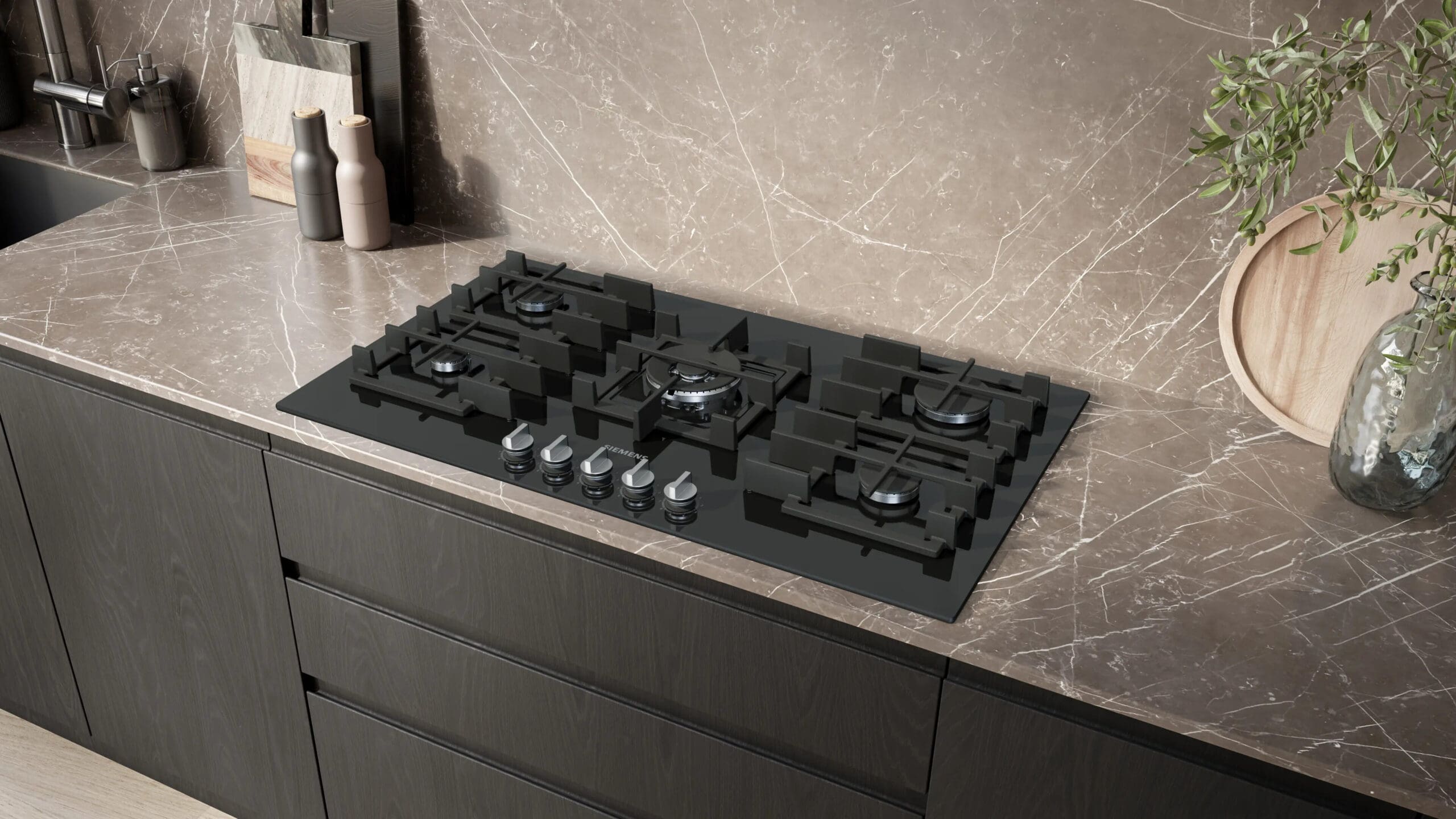 Siemens EP9A6QI40M iQ500 90cm Black Glass Gas Hob - image 4