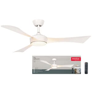 Eurolux Elsa Ceiling Fan 3 Blade White with Remote Motor Power 35W