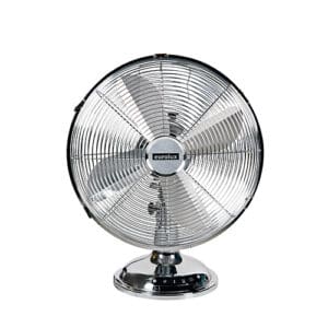 Eurolux Desk Fan 4 Blades Satin Chrome Motor Power 40W