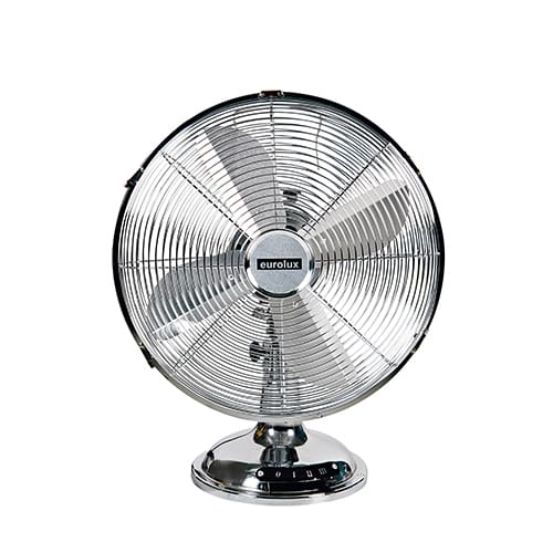 Eurolux Desk Fan 4 Blades Satin Chrome Motor Power 40W