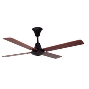 Eurolux Colonial Ceiling Fan 4 Blades Matt Black & Dark Wood Motor Power 60W