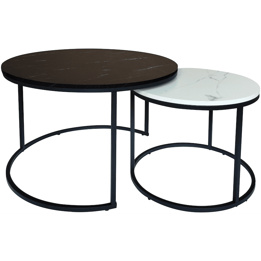 Everfurn Nile Nesting Coffee Table - Ying Yang