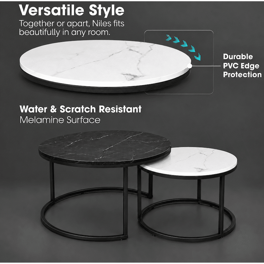 Everfurn Nile Nesting Coffee Table - Ying Yang - Image 2