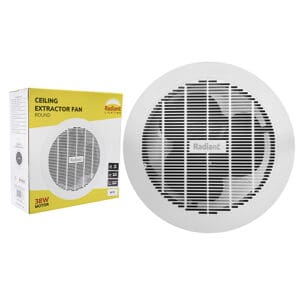 Radiant Extractor Round Ceiling Fan 350mm White Motor Power 38W