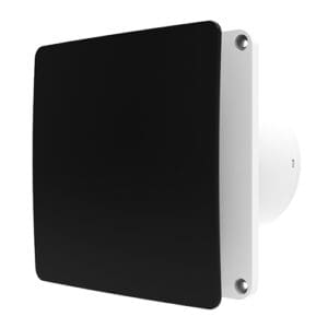 Radiant Extractor Square Wall Fan Black 12W DC Motor