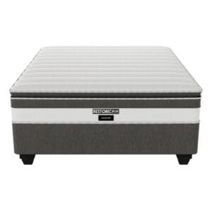 Restonic Aristos plush pillow top mattress and base set