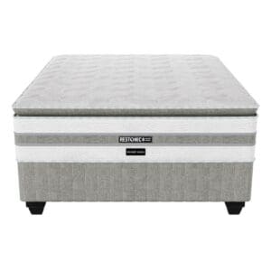 Restonic Pocket Cool plush pillow top mattress and base set