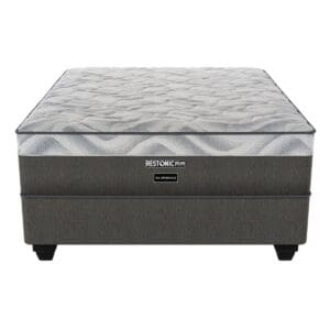 Restonic Re-Embrace firm standard top mattress and base set