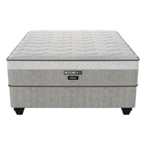Restonic Serenity Slumber medium standard top mattress and base set