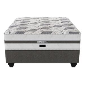Restonic Valor medium standard top mattress and base set
