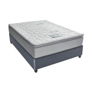 Strandmattress Kwalata Sleep blue bead pillow top foam mattress bed set