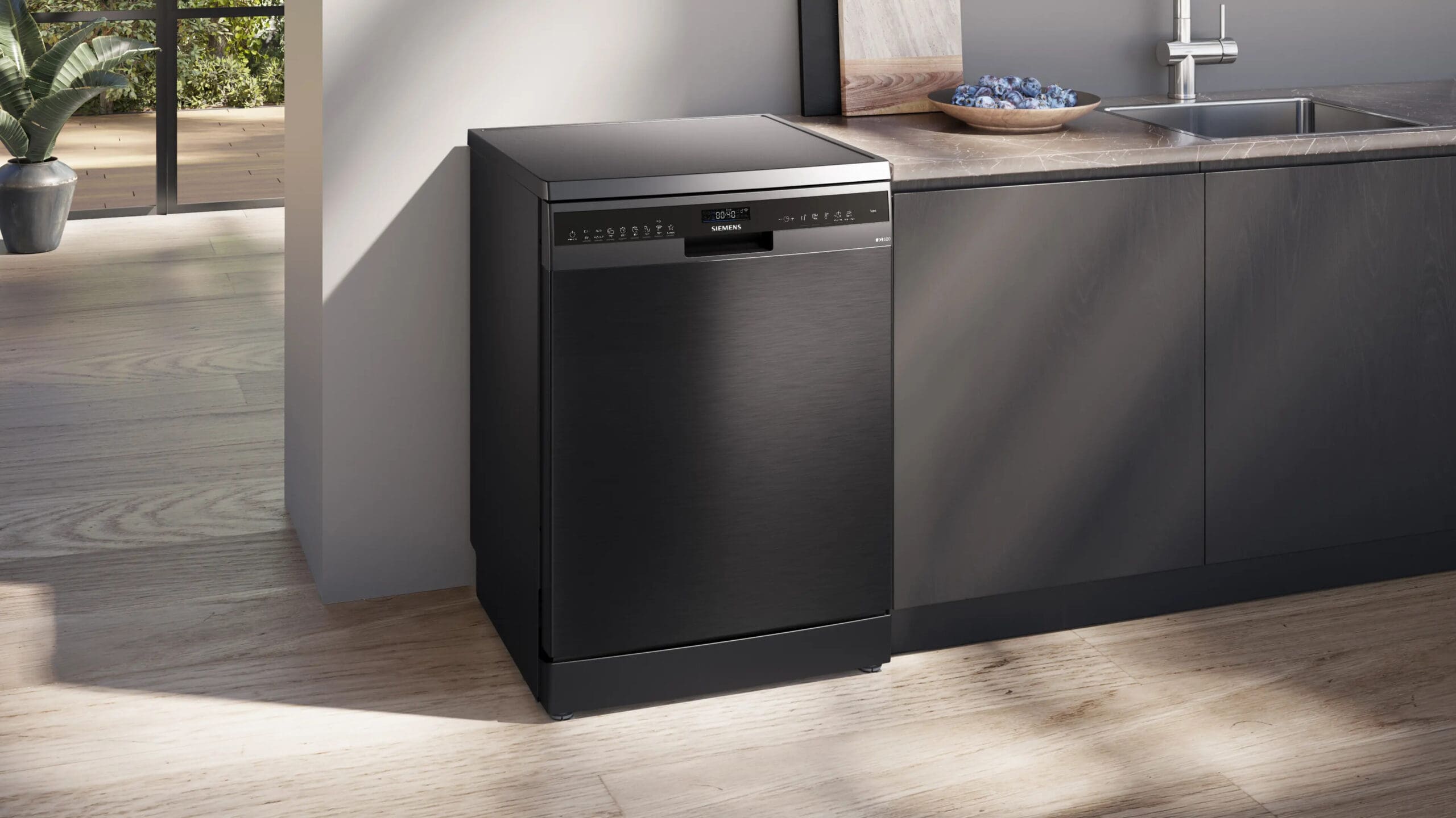 Siemens SN25EC02MZ iQ500 13 Place Black Dishwasher - image 2
