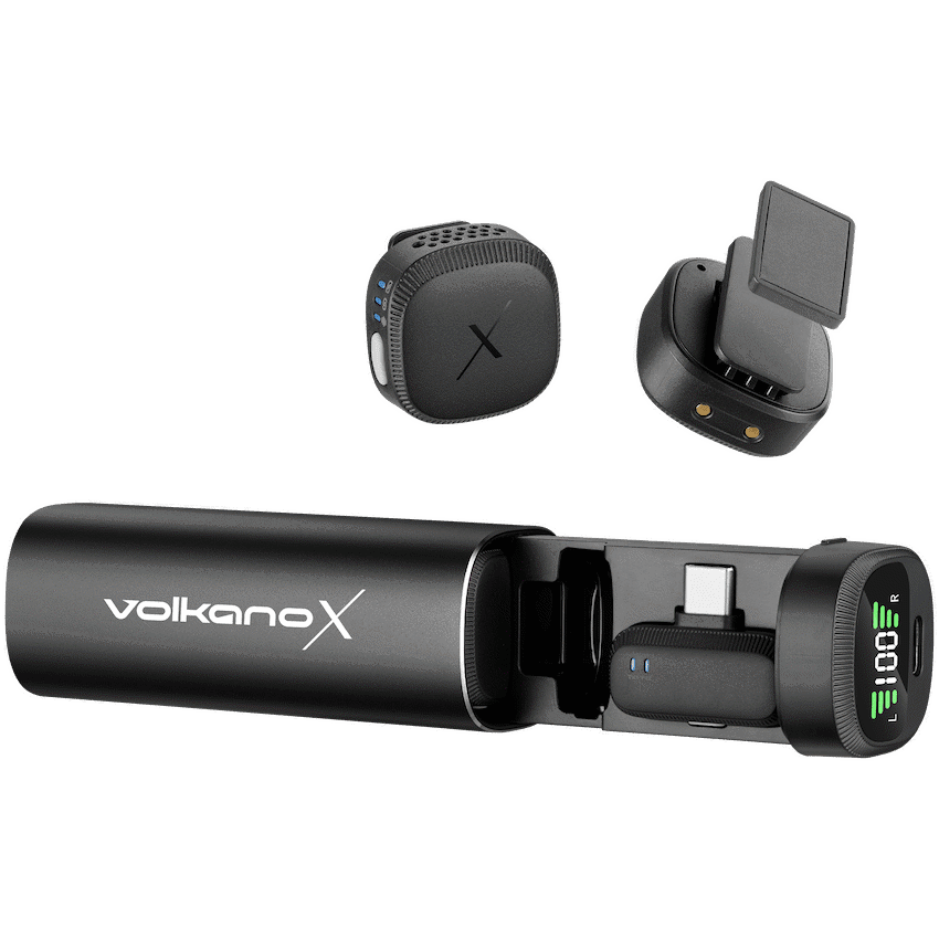 VolkanoX Lucid Series Lavalier Microphones with Charging Case