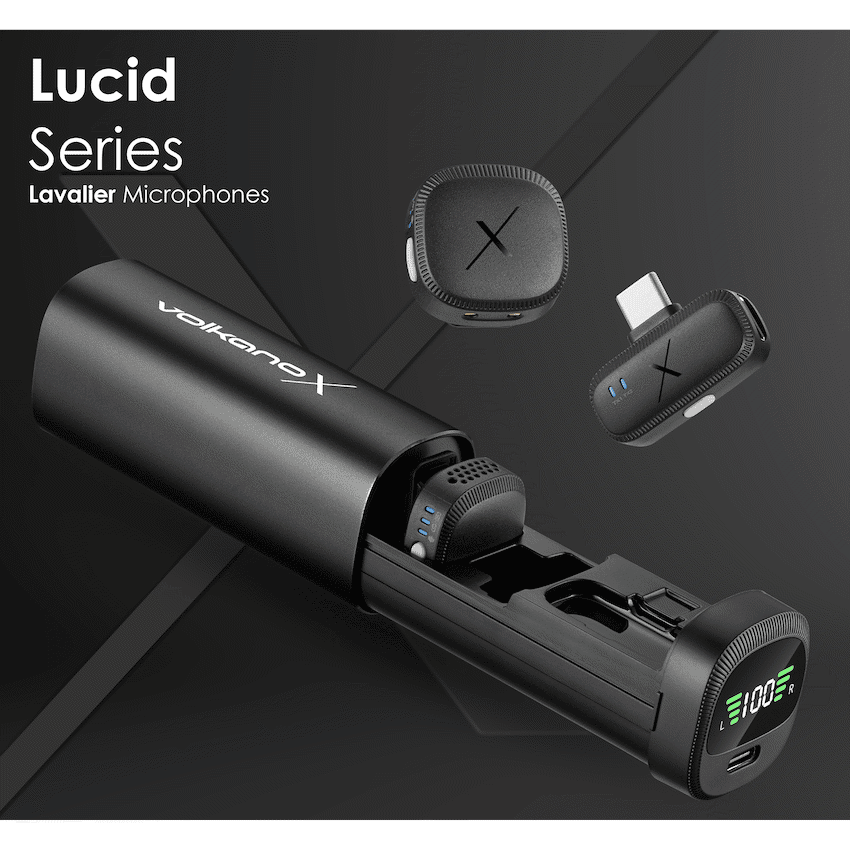 VolkanoX Lucid Series Lavalier Microphones with Charging Case - Image 3
