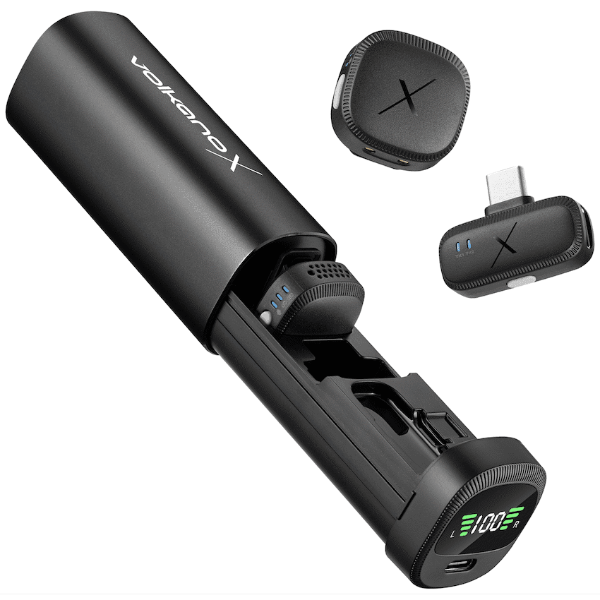 VolkanoX Lucid Series Lavalier Microphones with Charging Case - Image 4