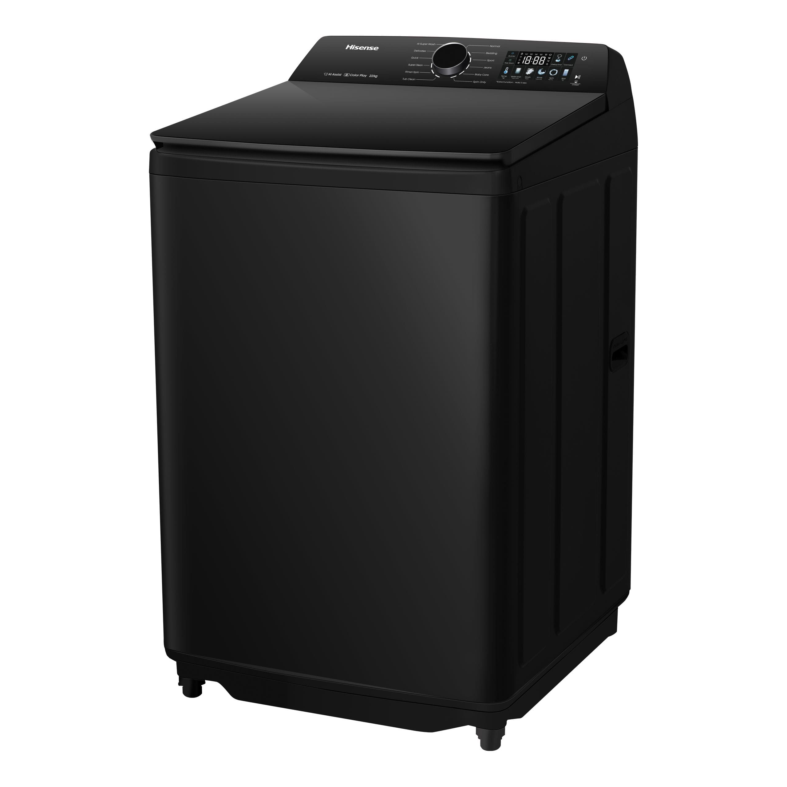 Hisense WT7I2225DB 22kg Black Premium Colour Display Top Loader - Image 6