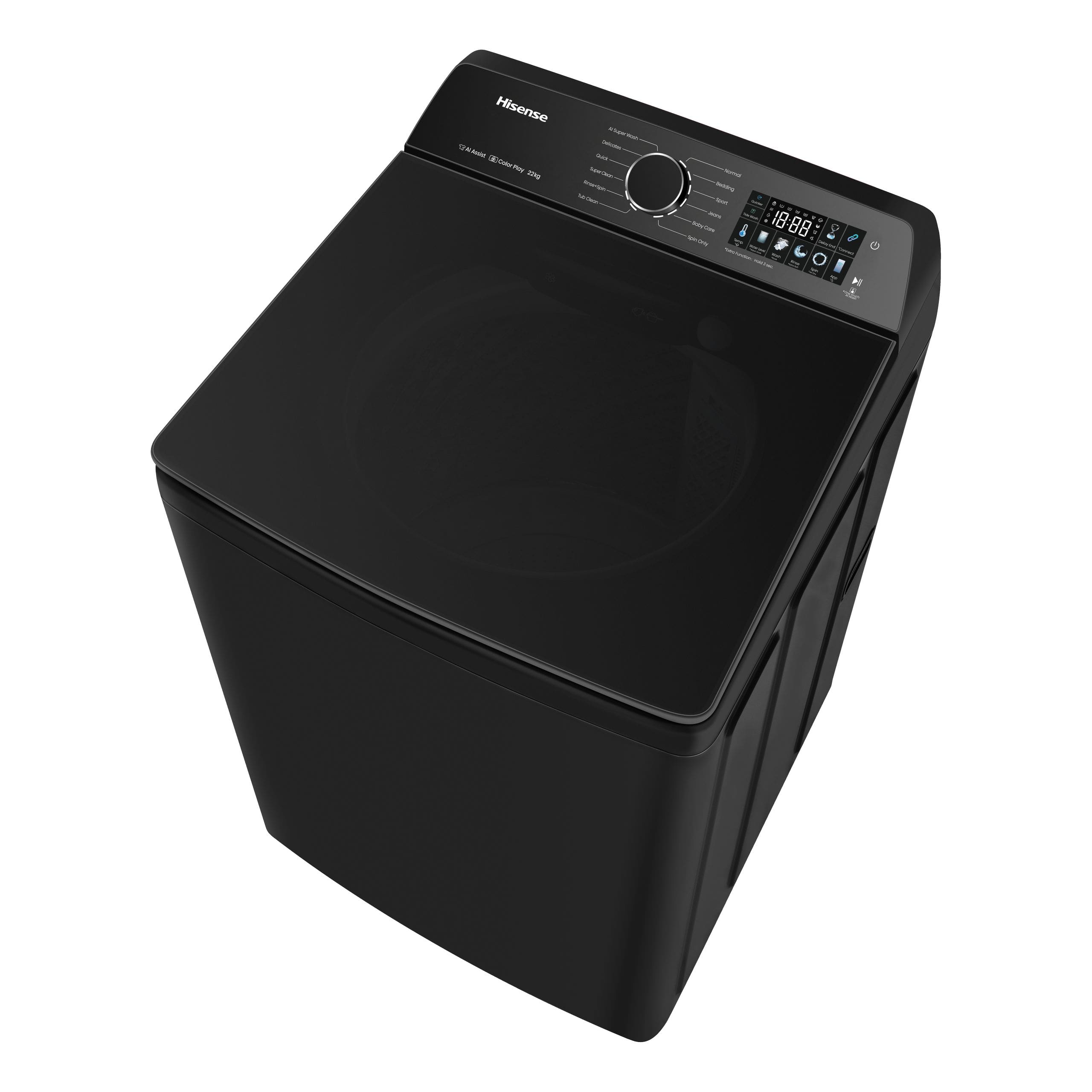 Hisense WT7I2225DB 22kg Black Premium Colour Display Top Loader - Image 7