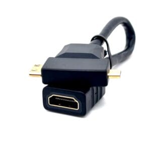 Cyberdyne CZK-1004 HDMI A Female to Mini + Micro HDMI D Male Adaptor