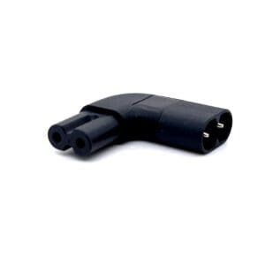 Cyberdyne CZK-1064 Figure 8 Male (C8) to Figure 8 Female (C7) Right Angle Horizontal Adaptor