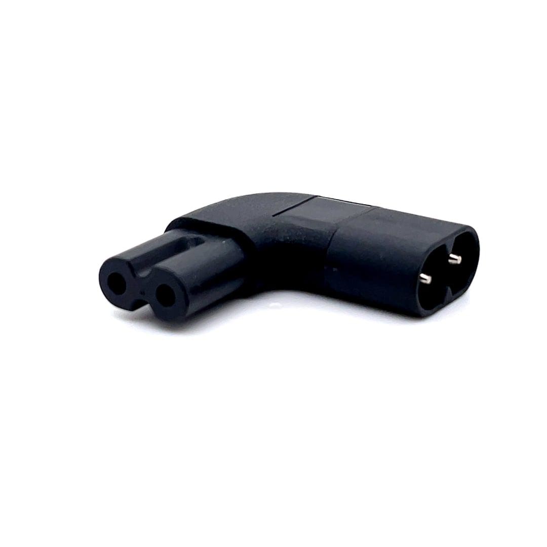 Cyberdyne CZK-1064 Figure 8 Male (C8) to Figure 8 Female (C7) Right Angle Horizontal Adaptor