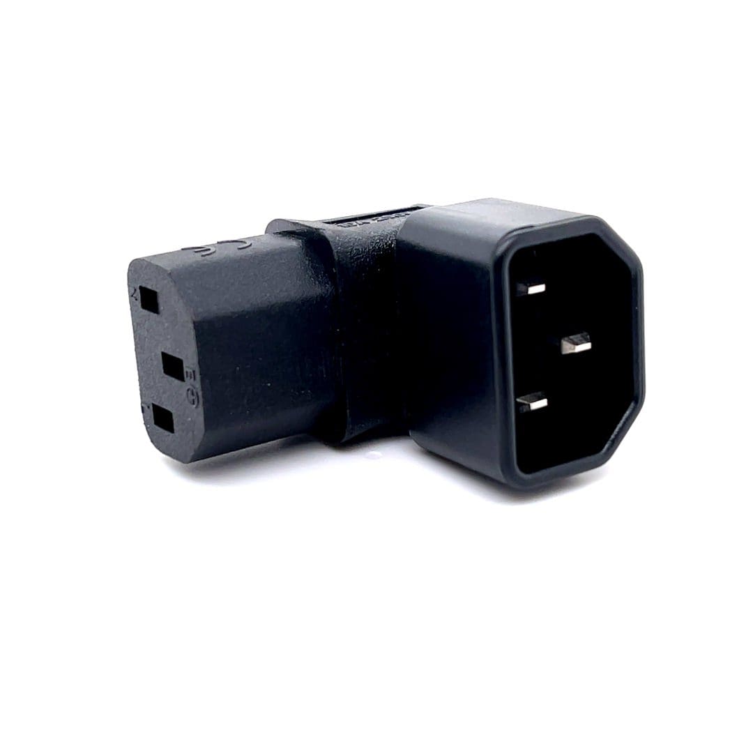 Cyberdyne CZK-1066 IEC Female (C13) to IEC Male (C14) Vertical Right Angle Adaptor